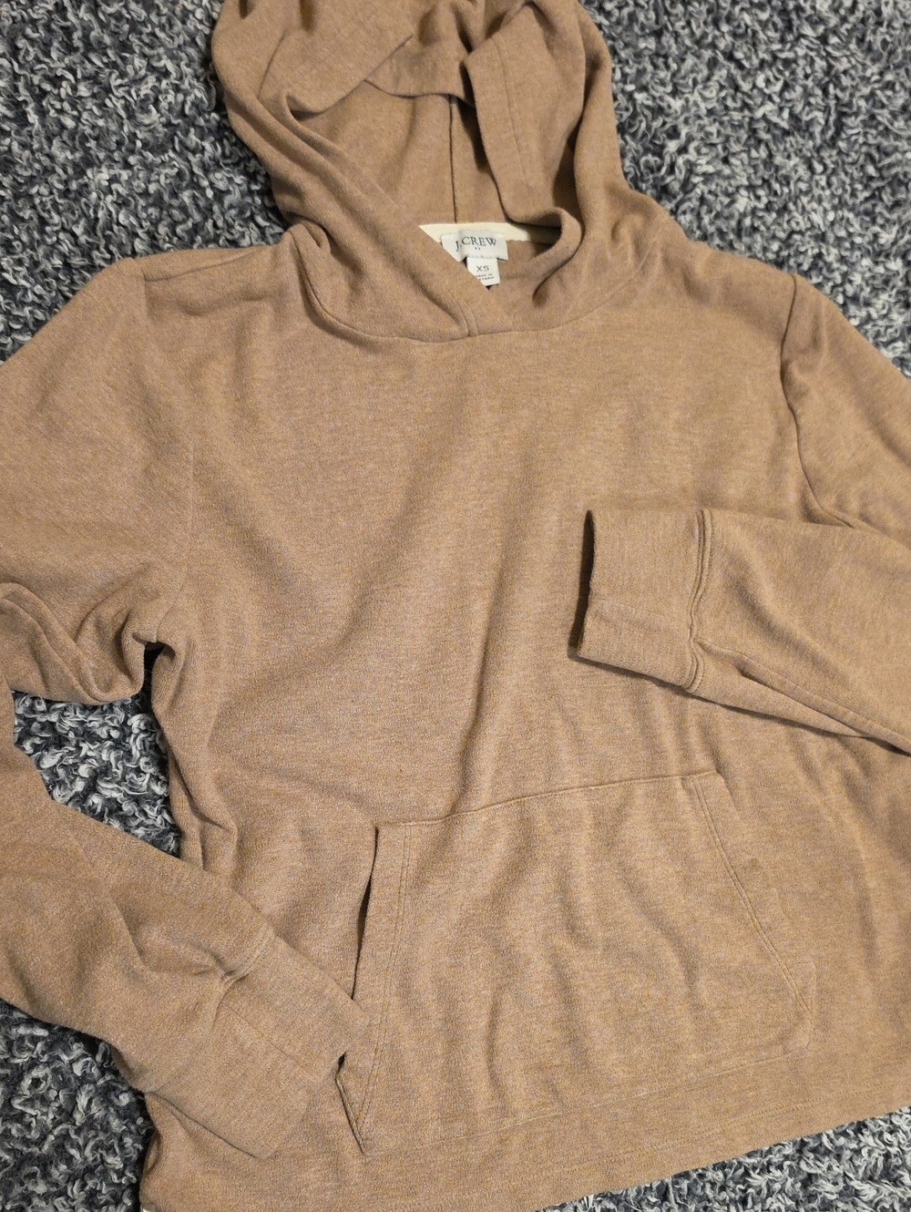 J. Crew Tan Hooded Pullover Sweatshirt